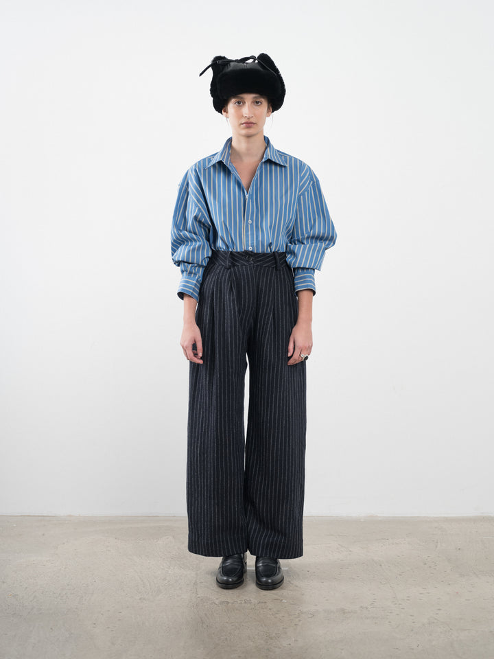 JAPANESE STRIPED COTTON DENNIS SHIRT