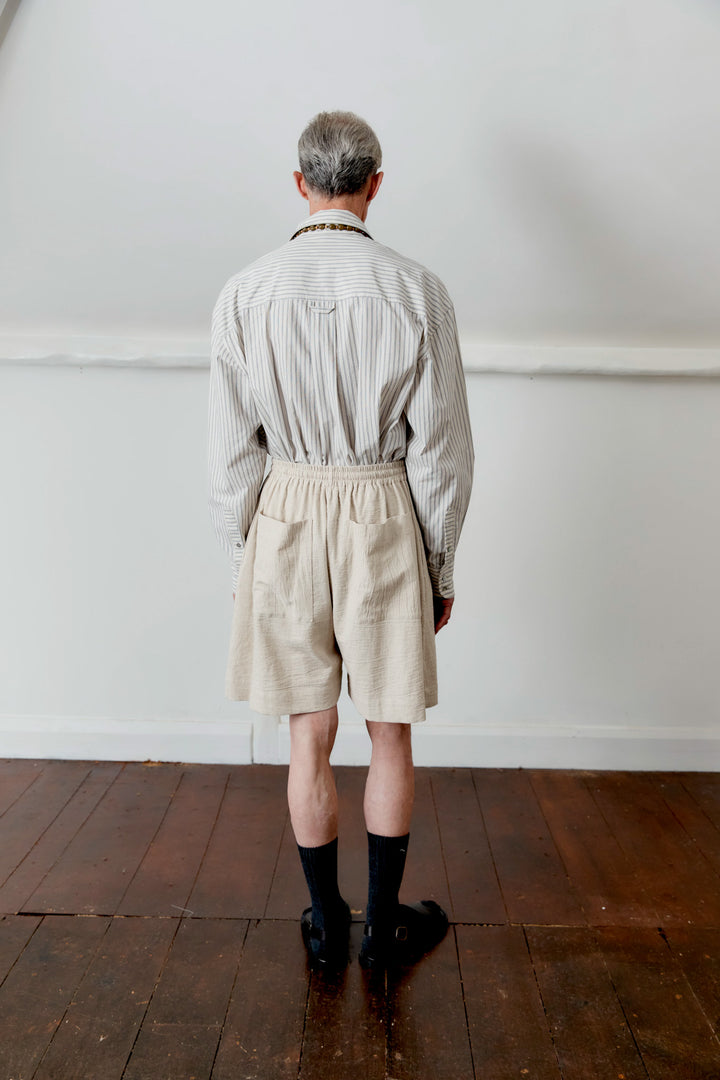 JAPANESE HAND DYED STITCH COTTON MENS HILDA SHORT