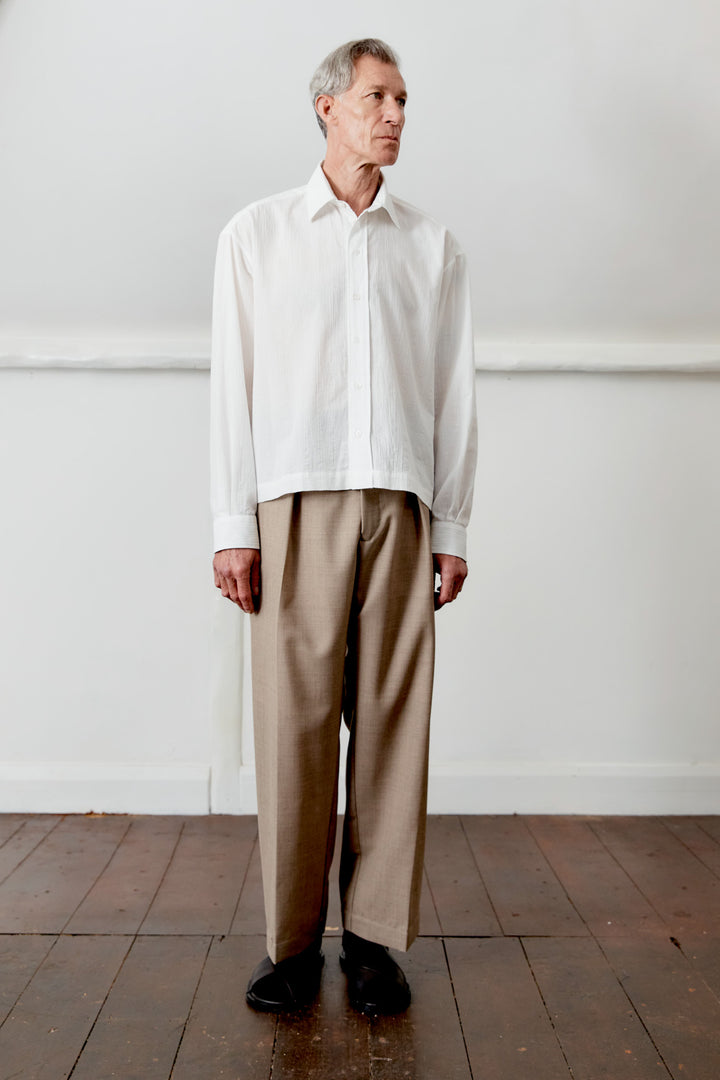 JAPANESE WASHED DOBBY CHAMBRAY DENNIS SHIRT