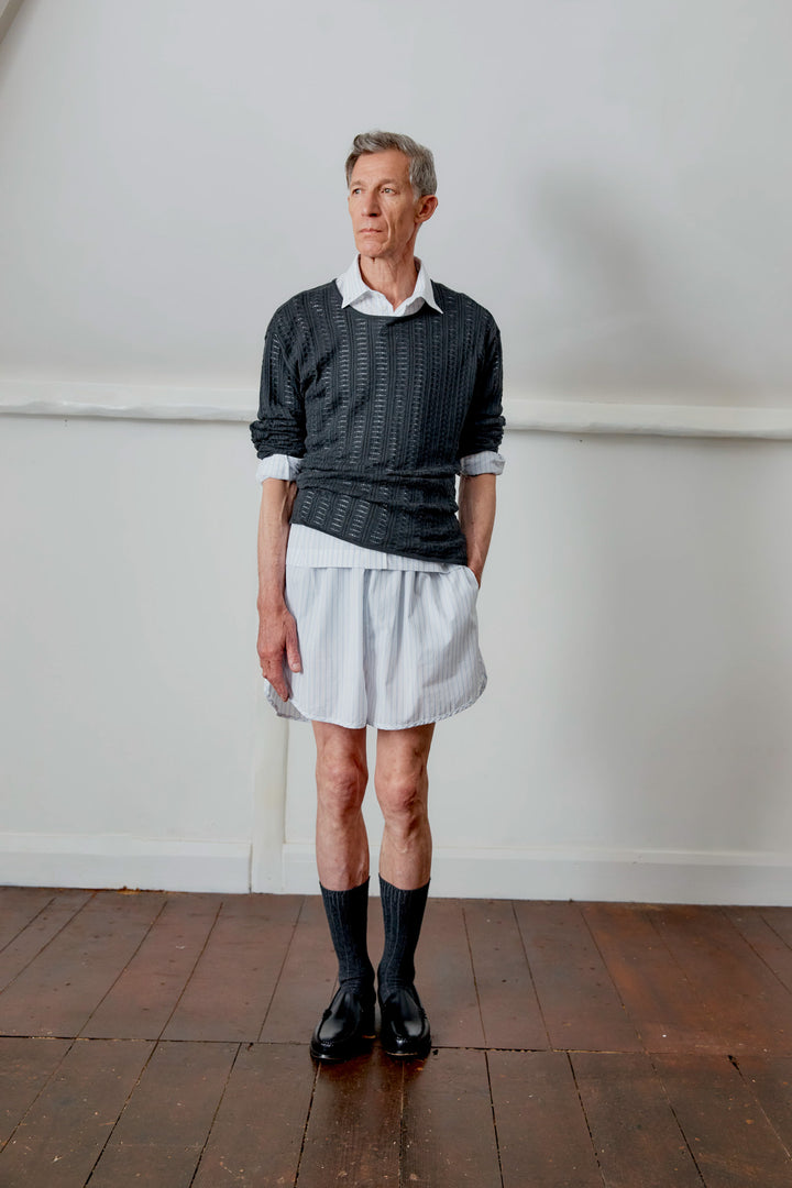 COTTON CASHMERE POINTEL LONGSLEEVE TSHIRT