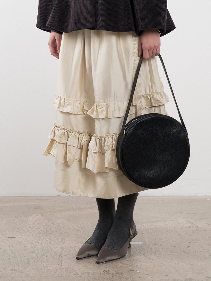 Circle Bag - Black Leather