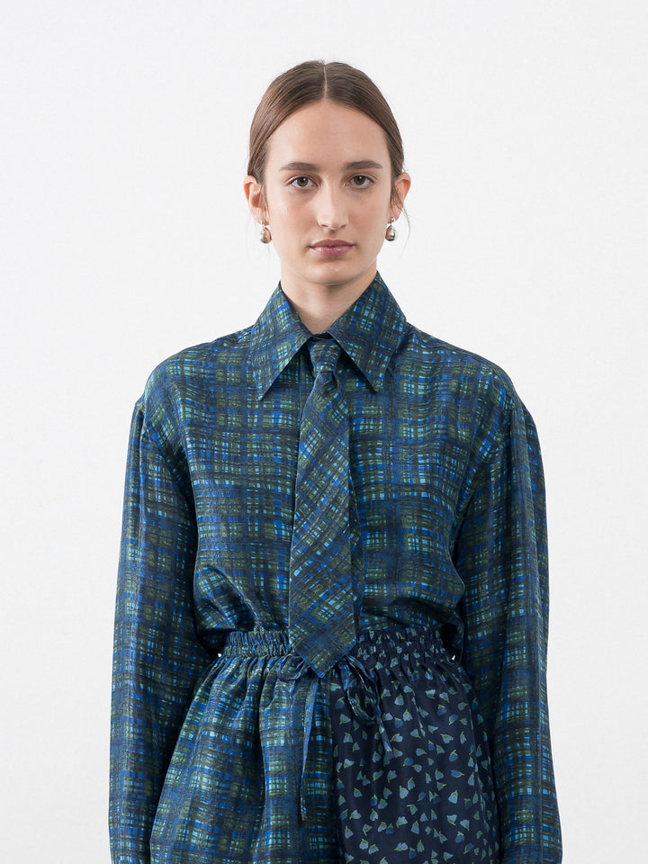 PRINTED SILK DUPION TIE