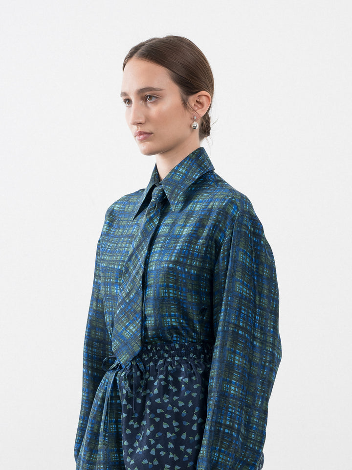 PRINTED SILK DUPION TIE