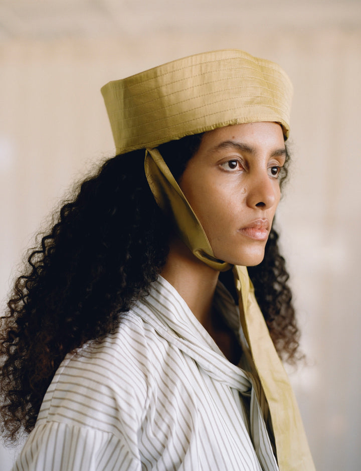 SILK DUPION SAILOR HAT