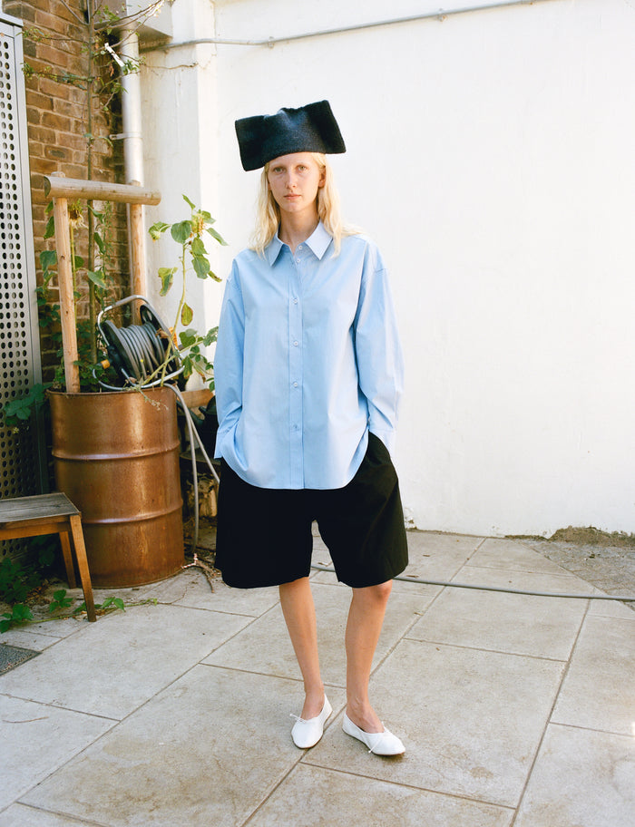 Italian Cotton Phoebe Shirt - Blue