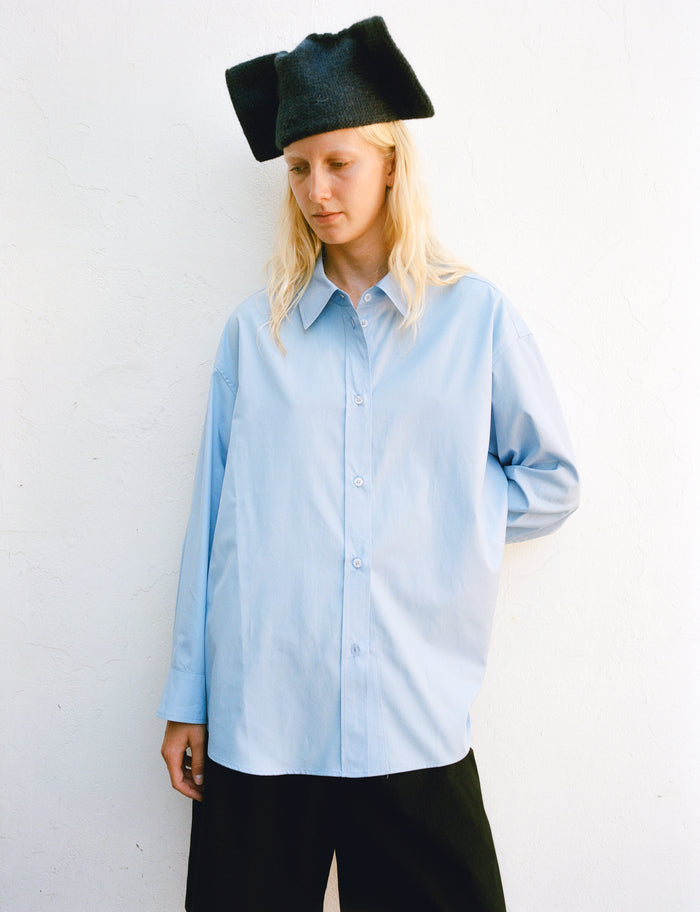 Italian Cotton Phoebe Shirt - Blue
