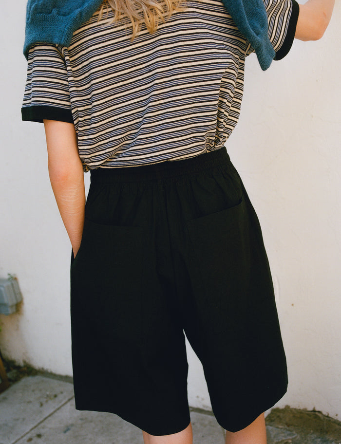 Japanese Cotton Hilda Short - Black