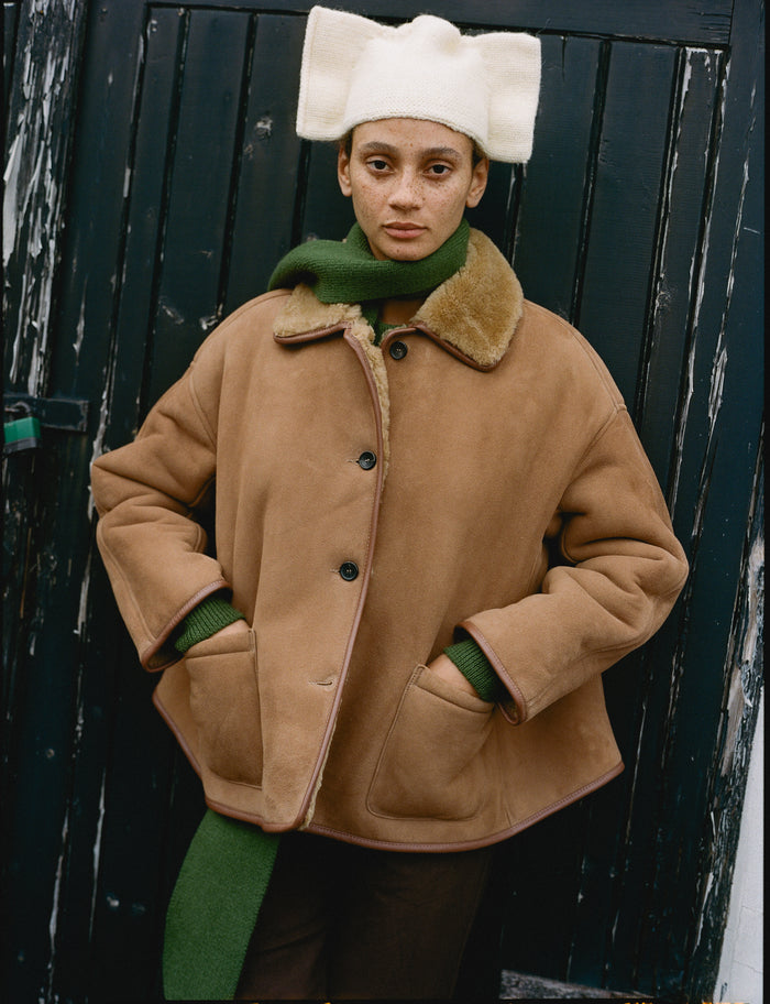 Avis Jacket - Tan Shearling