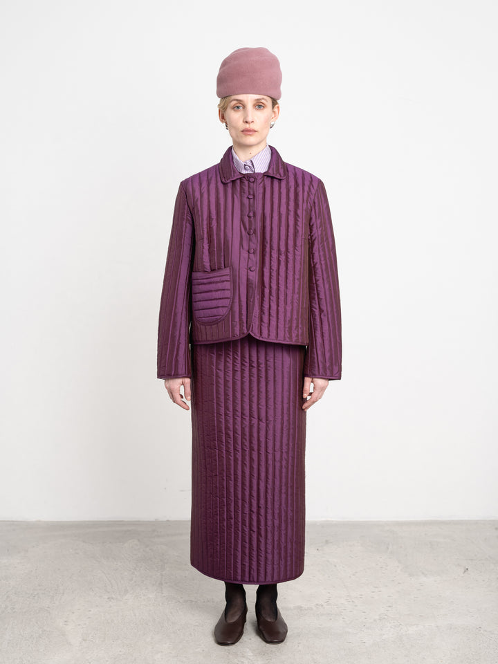 QUILTED SILK DUPION ADA JACKET