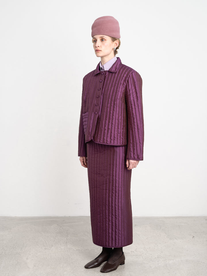 QUILTED SILK DUPION ADA JACKET