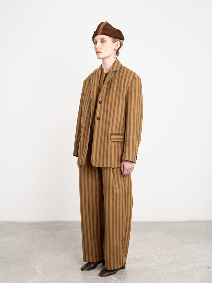 PORTUGUESE STRIPED WOOL ANDIE BLAZER