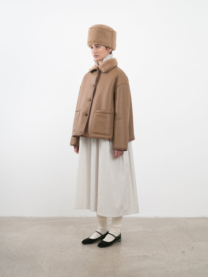 Avis Jacket - Tan Shearling