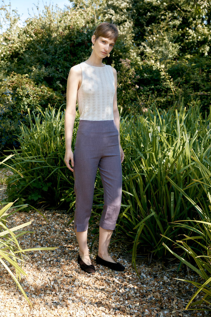 Japanese Triple Wash Hemp Capri Trouser