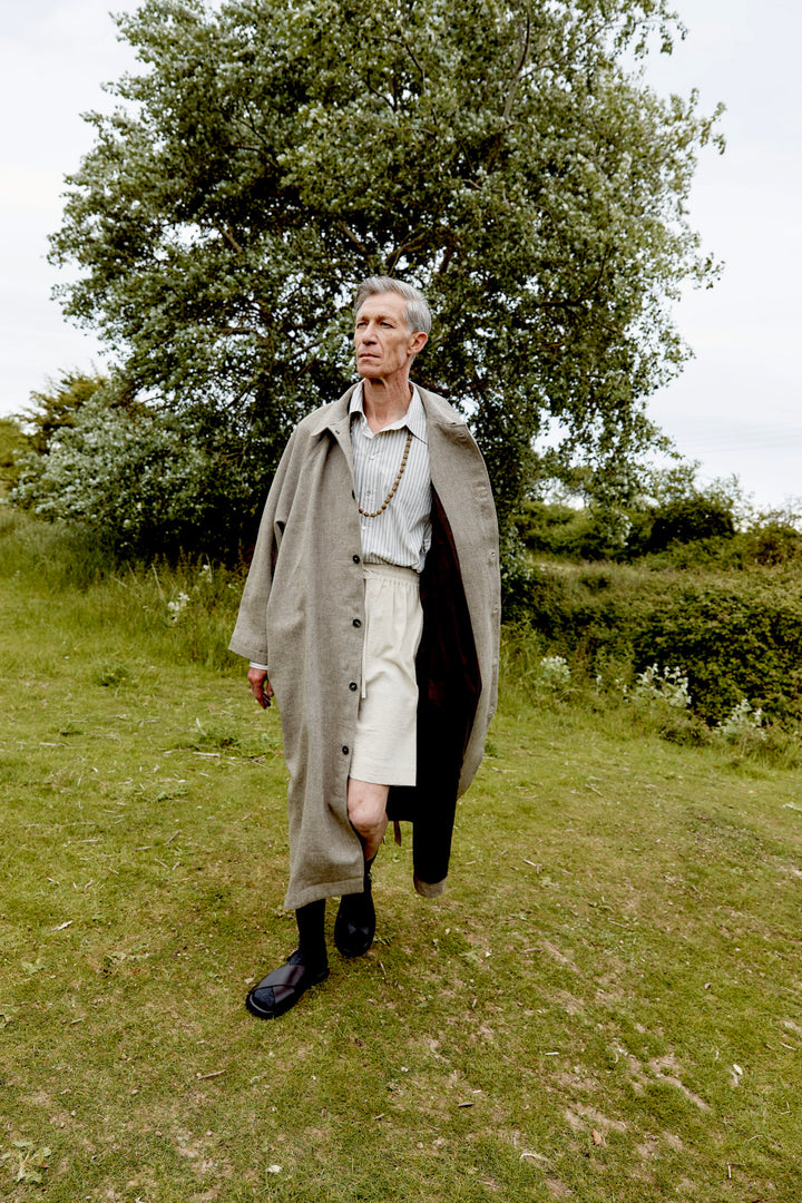 JAPANESE LINEN/WOOL WICKHAM MAC