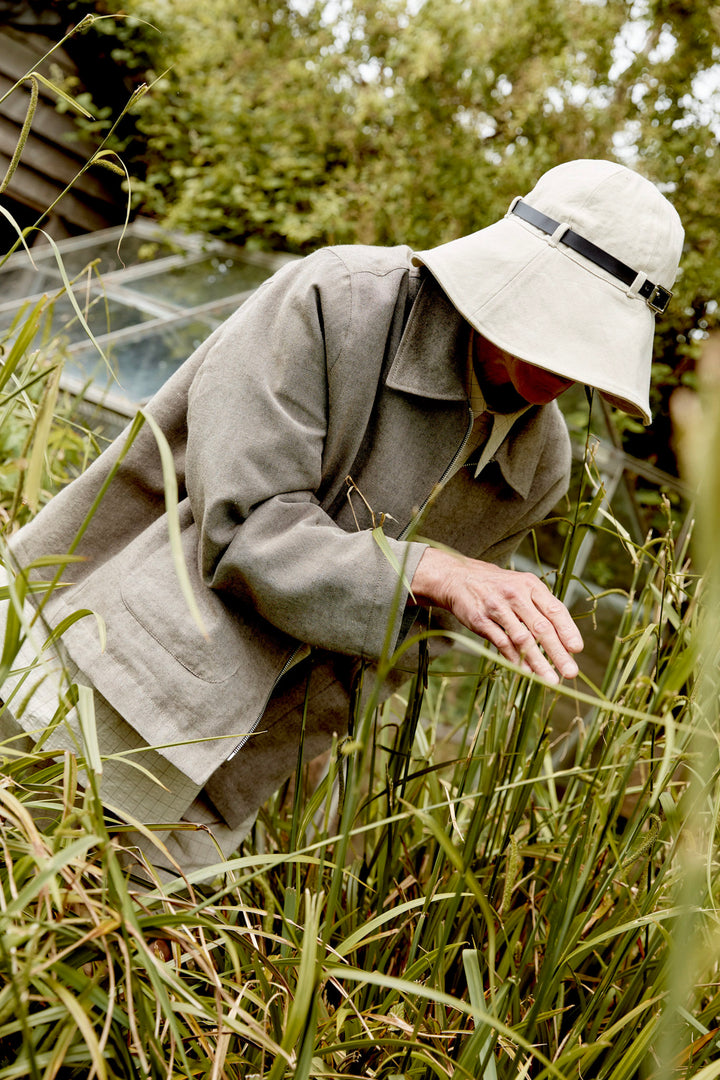 JAPANESE DRILL BELTED SUN HAT