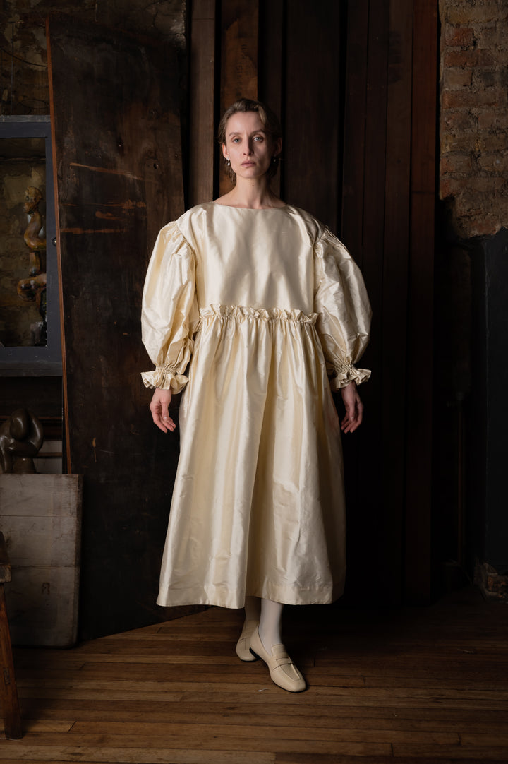Smocked Sleeve Dress