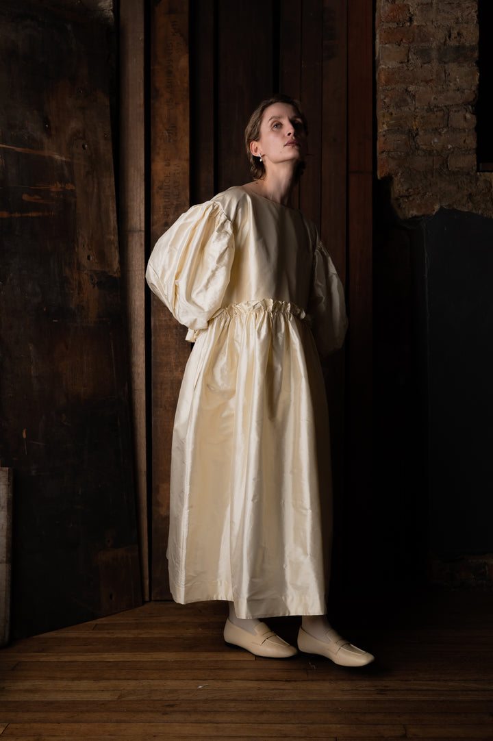 Smocked Sleeve Dress