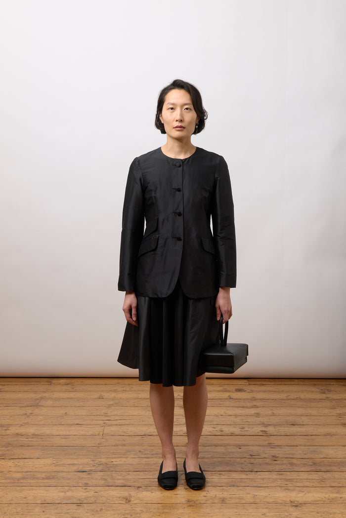 Constance Jacket - Black Silk