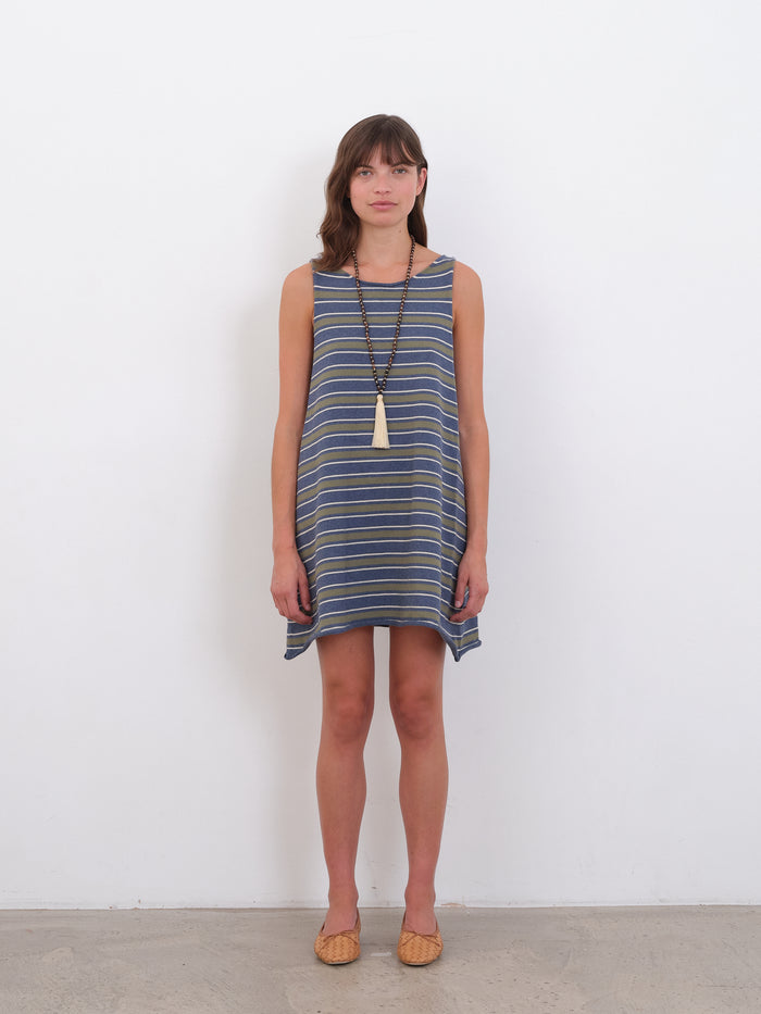 Cotton Striped Thea Knit Mini Dress