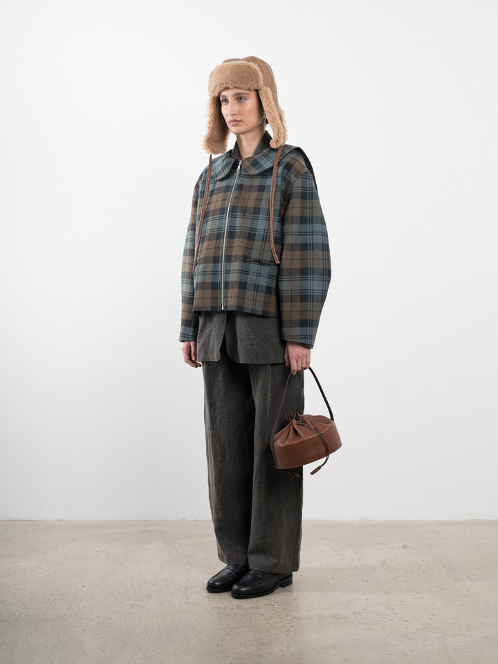 WORSTED WOOL ZIP UP ELLIE JACKET