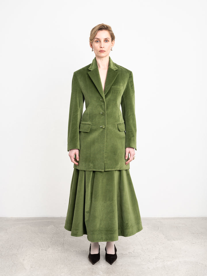 BRITISH COTTON VELVET ELODIE BLAZER