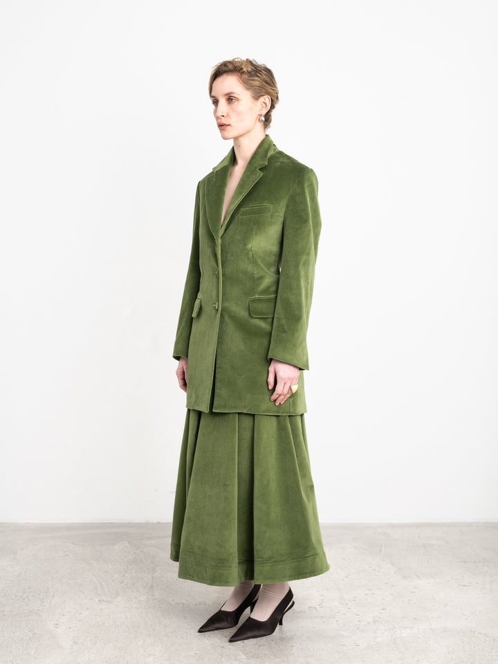 BRITISH COTTON VELVET ELODIE BLAZER