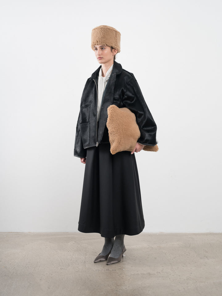HAIR ON LEATHER HIDE FLYING JACKET
