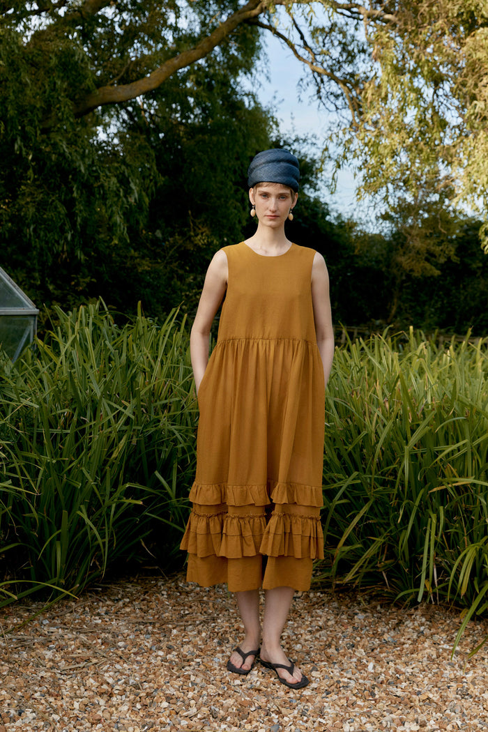 Japanese Cotton Dyed Voile Genevieve Dress