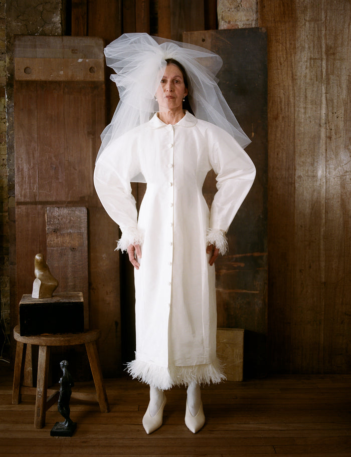Heidi Dress - Porcelain Silk Taffeta