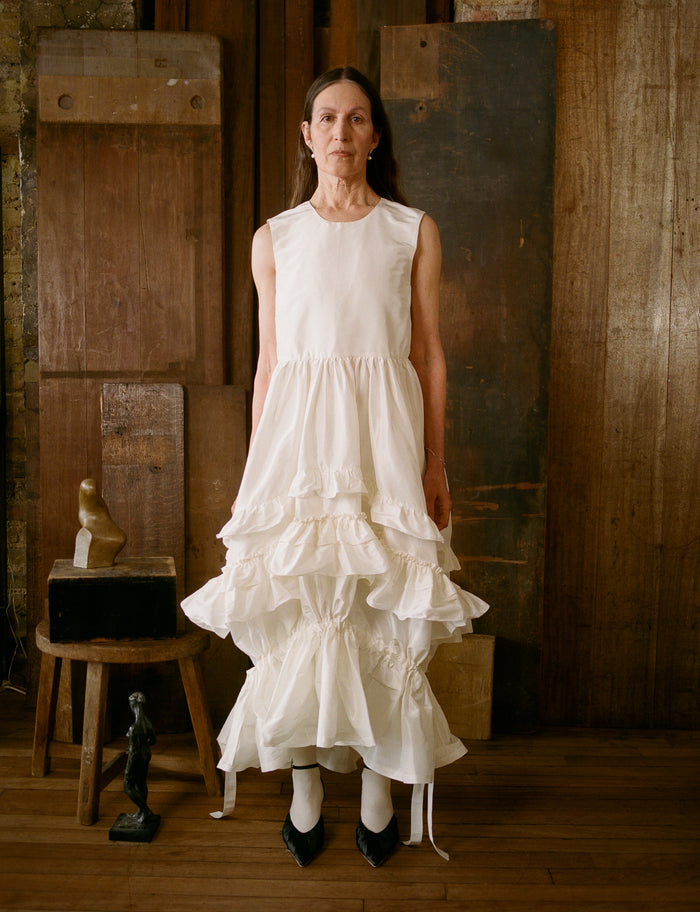 Honor Dress - Porcelain Silk Taffeta