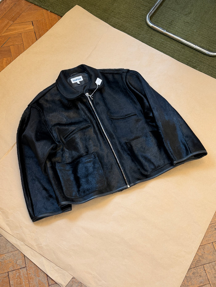 Black Hair on Hide Flying Jacket