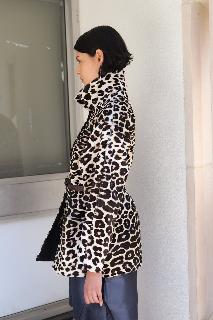 Leopard Print Pony Hair Quinn Jacket