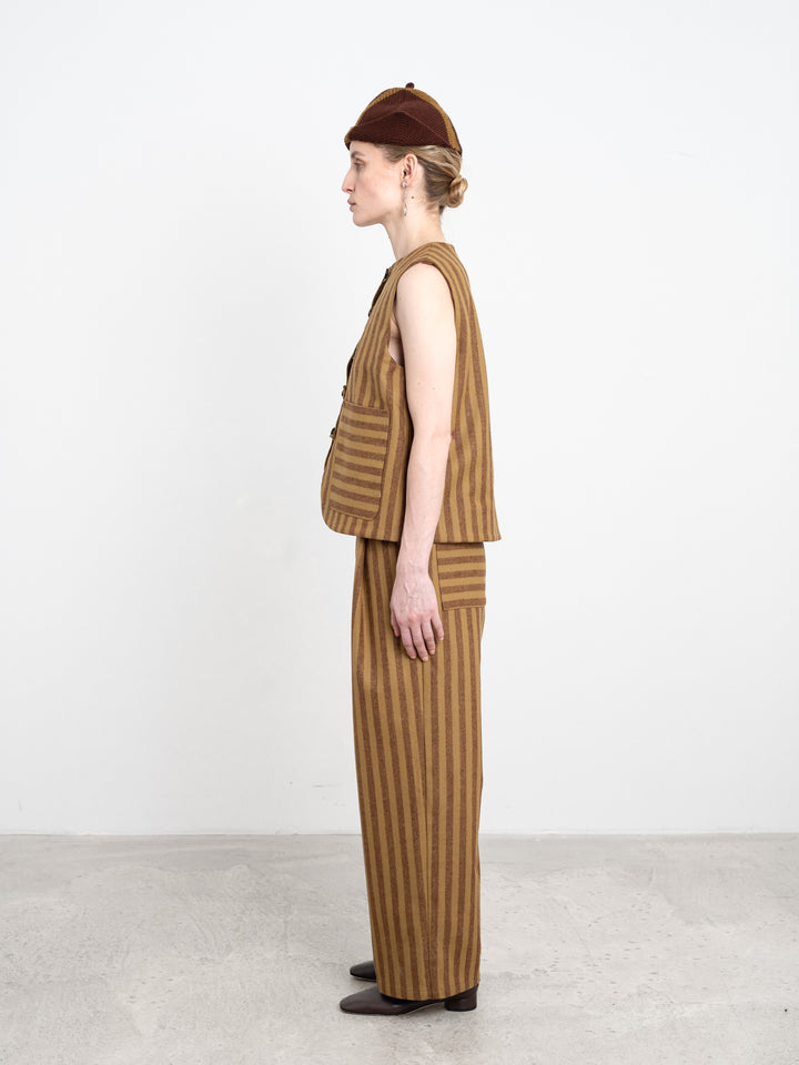 PORTUGUESE STRIPED WOOL IMOGEN VEST