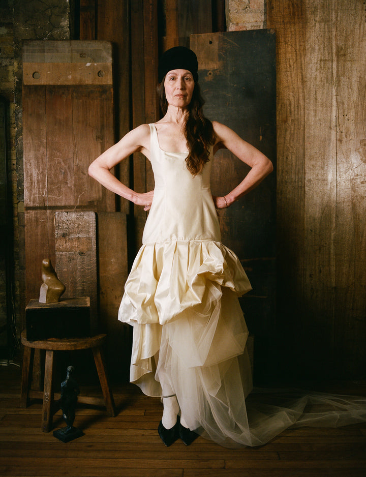IONA DRESS - IVORY DUPION
