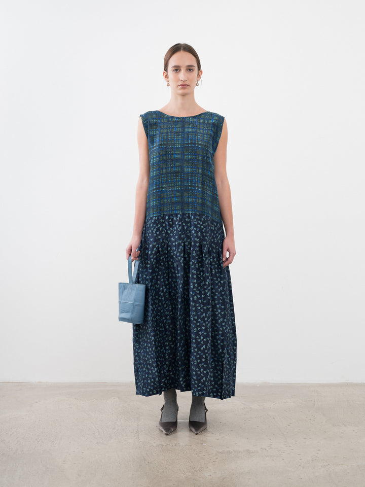 PRINTED SILK DUPION ISABELLA DRESS