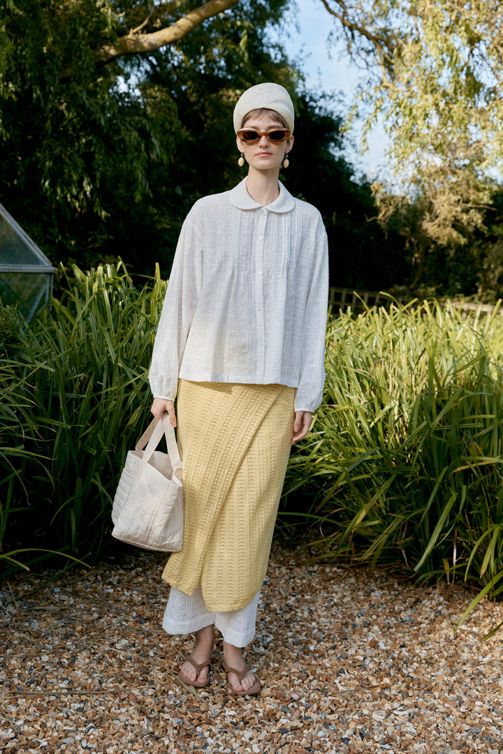 CROSS STITCH EMBROIDERY ON VOILE JESSIE SHIRT