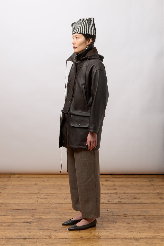 Josie Parka - Brown Leather