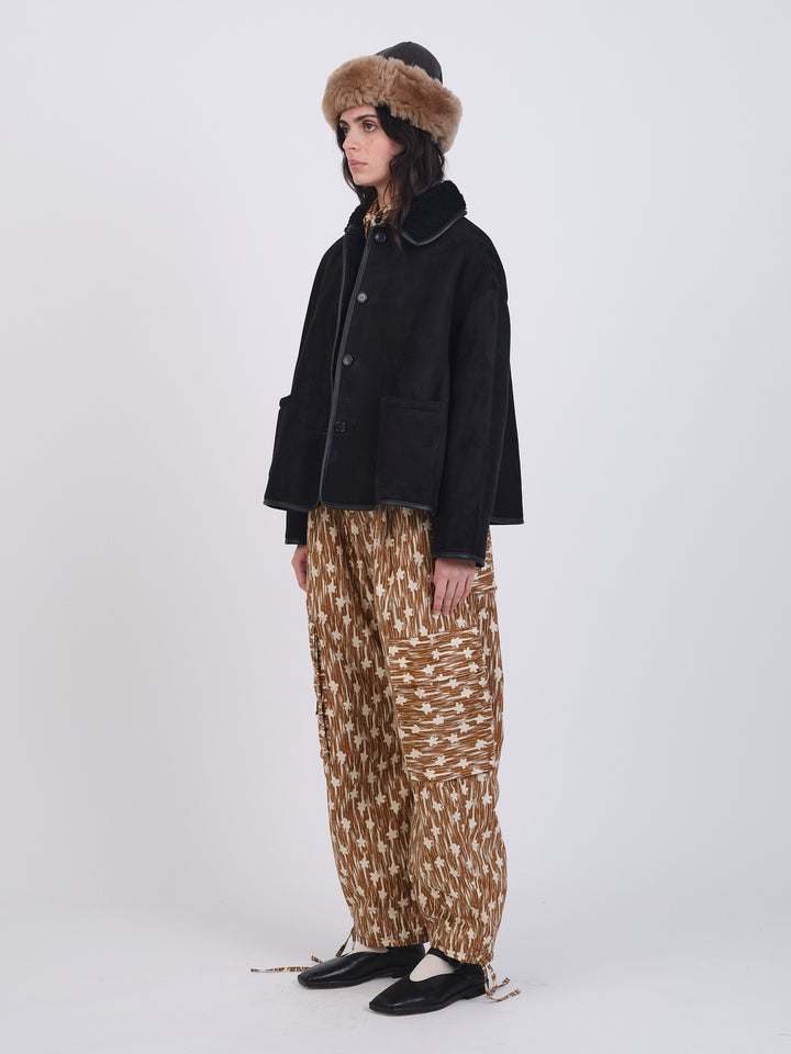 SUEDE BACK CURLY HAIR AVIS JACKET