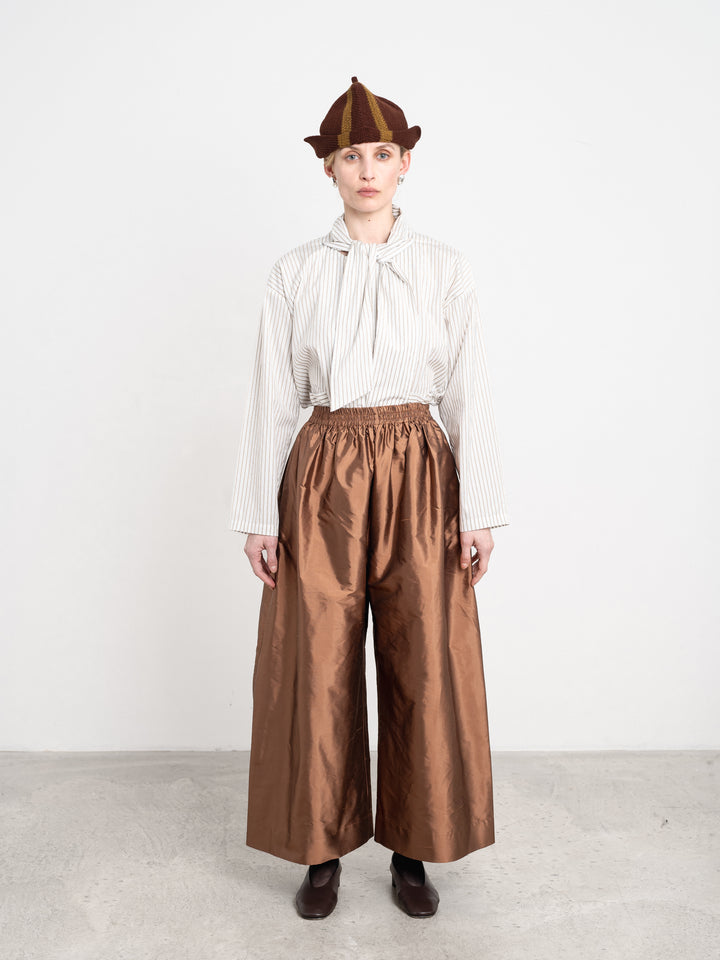 SILK DUPION LONG MAY TROUSER