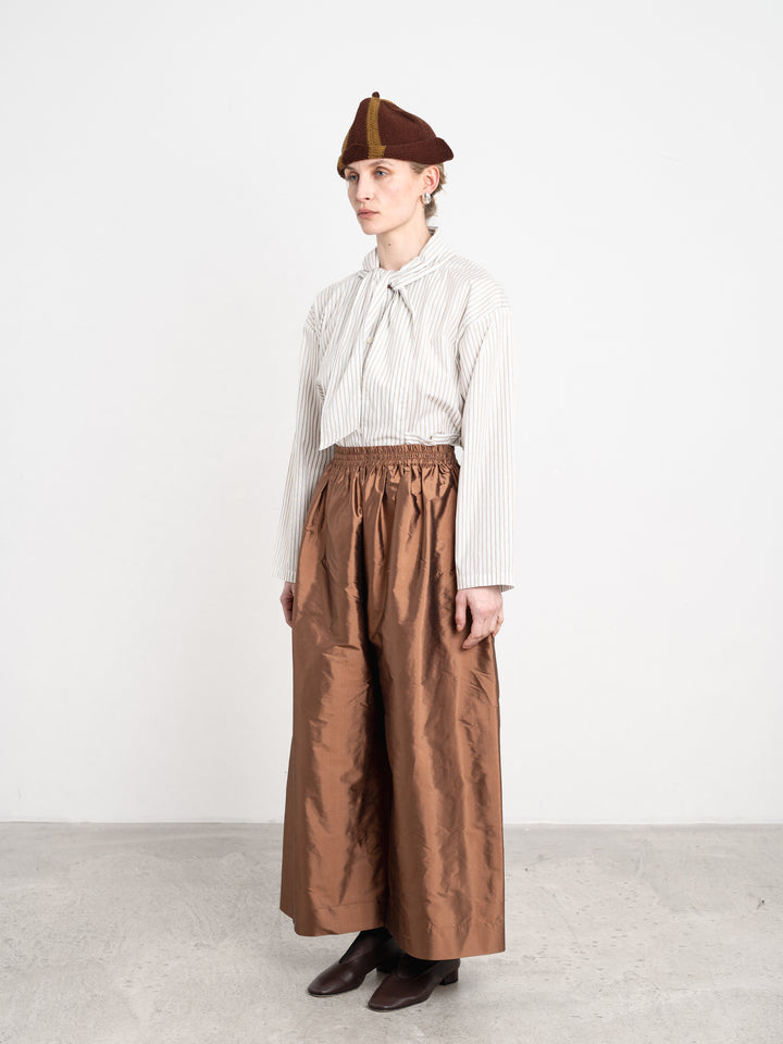 SILK DUPION LONG MAY TROUSER