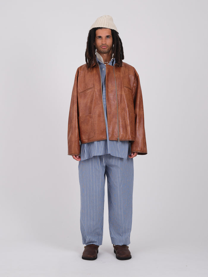 Leather Flying Jacket - Tan