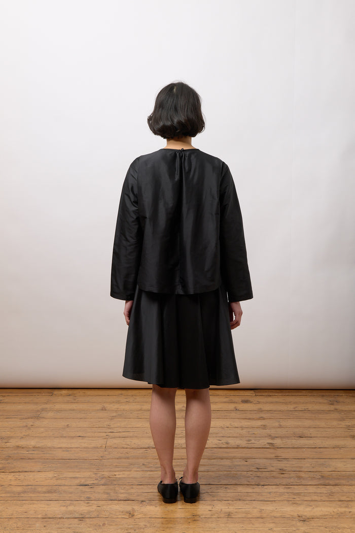 Nora Blouse - Black Silk