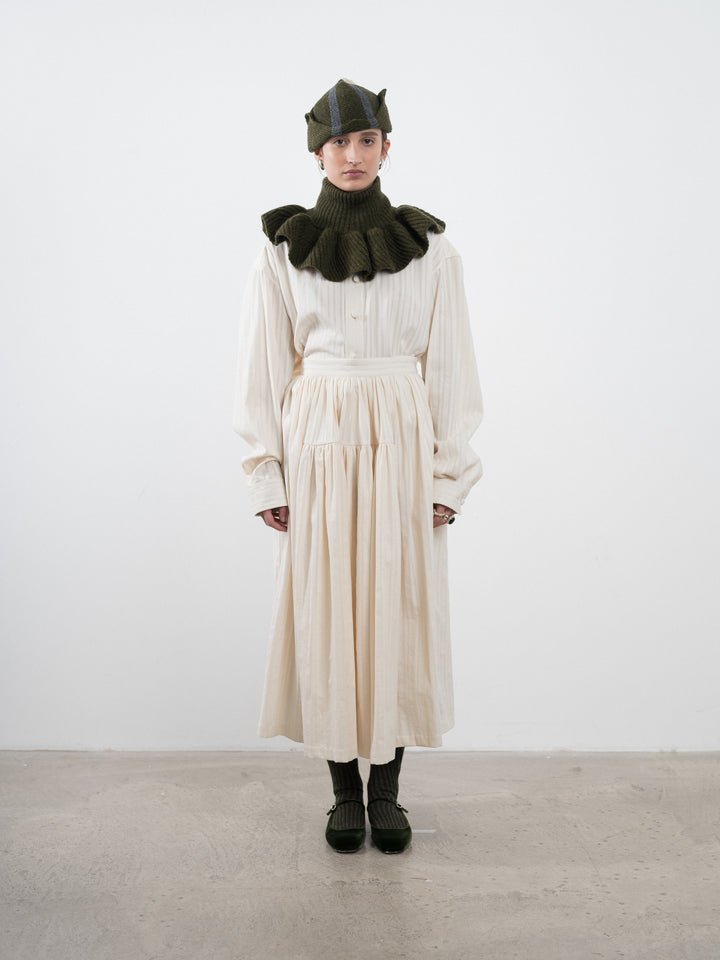 JAPANESE EMBROIDERED COTTON PANEL SKIRT