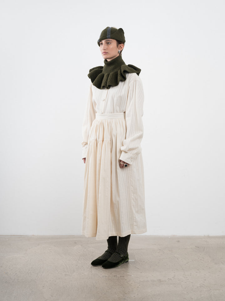 JAPANESE EMBROIDERED COTTON PANEL SKIRT