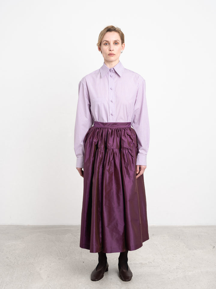 SILK DUPION PANEL SKIRT