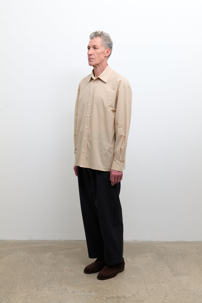 Players Shirt - Sand/Oat Check