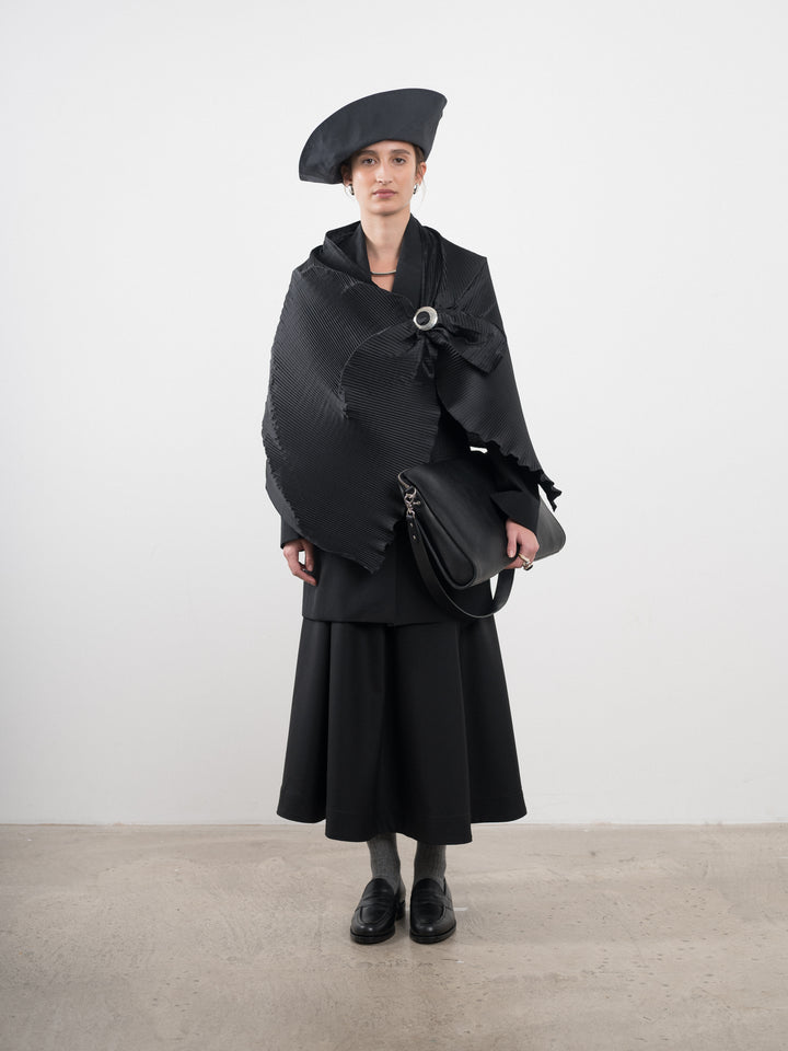 SILK DUPION PLEATED SCARF