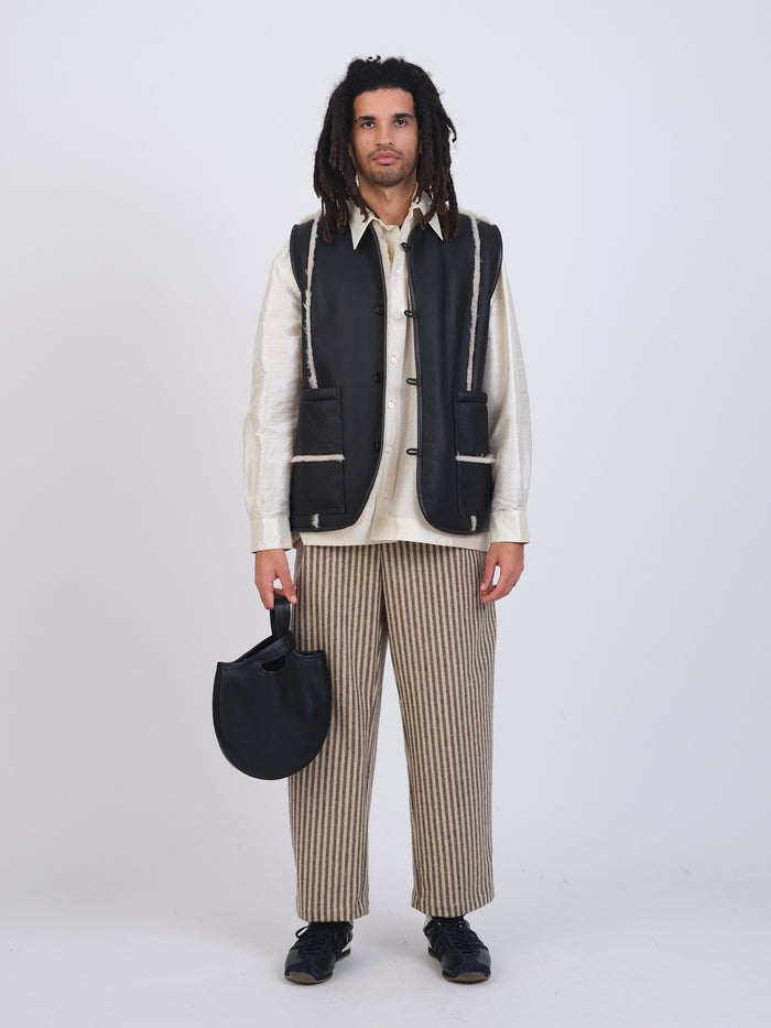 River Vest - Chocolate/ Cream Shearling