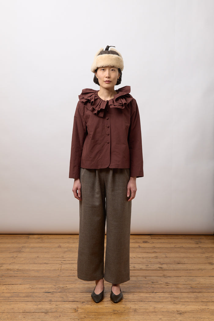 Rowan Jacket - Burgundy Stripe