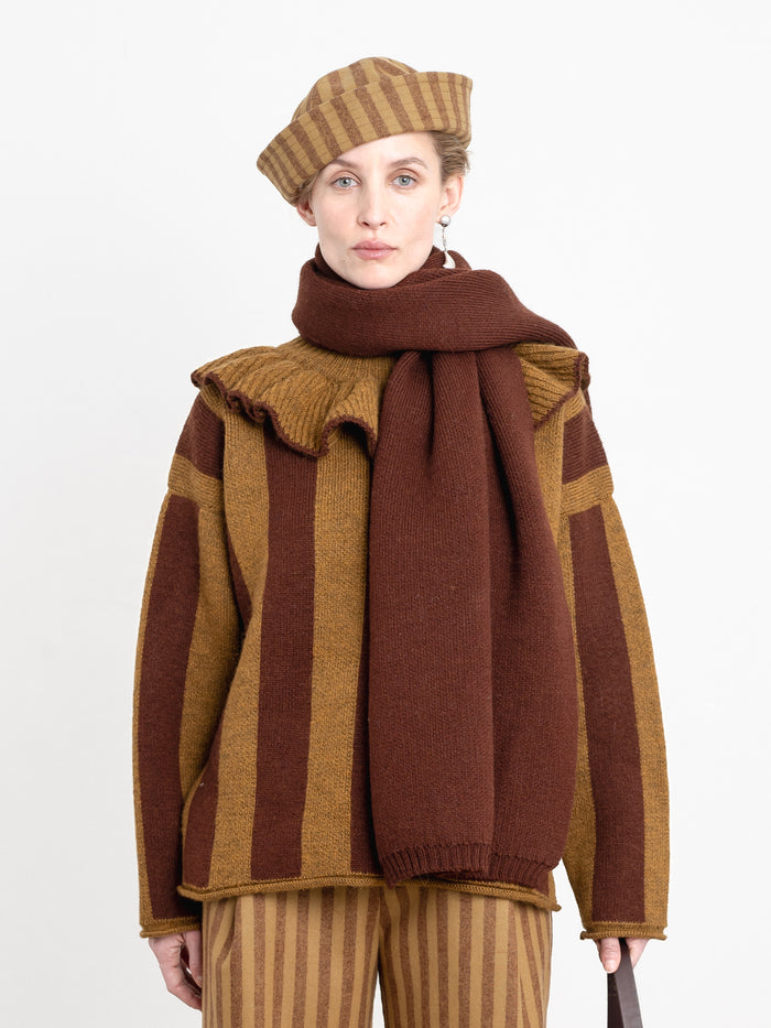 Wool Scarf - Bordeaux